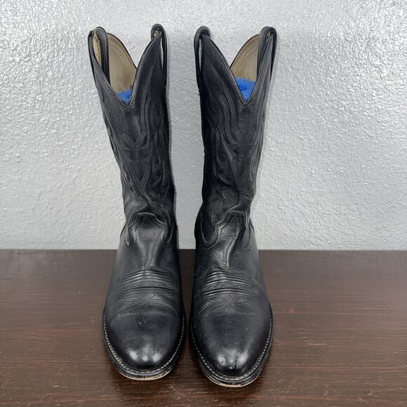 Durango Mens Black Leather Western Cowboy Boots Size 10.5 D Style DB910 EUC